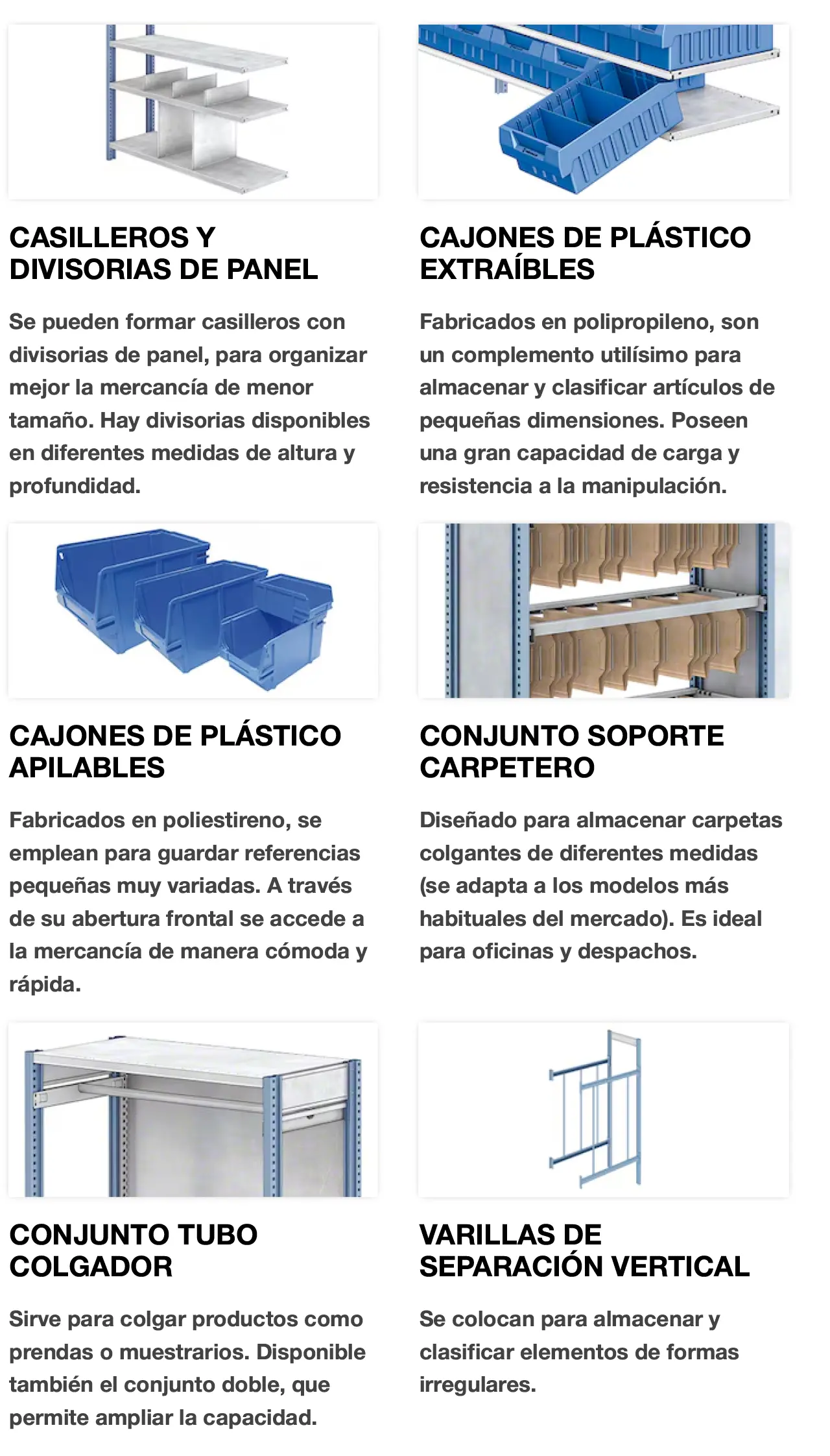 Estanterías M3 - Accesorios 01